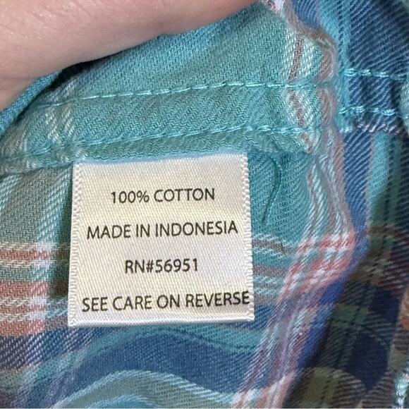 NorthCrest Plaid Flannel Shirt - Blue. Size Small. In good used condition! - Picture 4 of 6